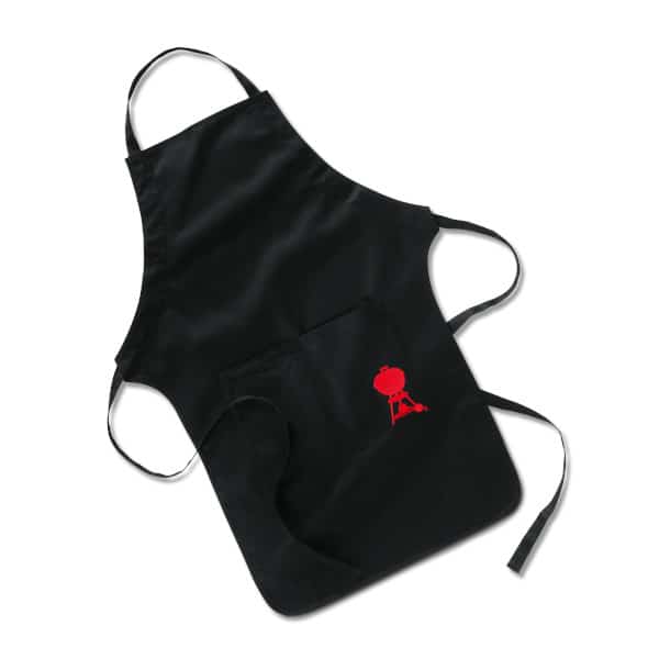 BLACK APRON WITH RED KETTLE