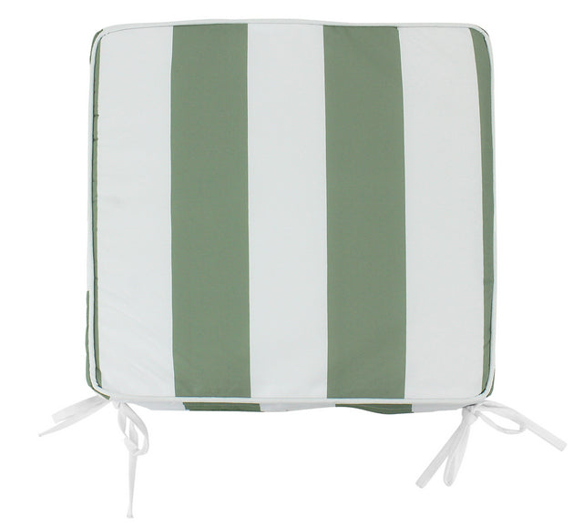 OLIVE STRIPE CHAIRPAD 42x42cm