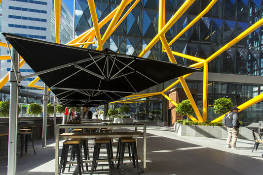 ECLIPSE 3.5m SQUARE CANTILEVER ACRYLIC INC. SS SPIGOT