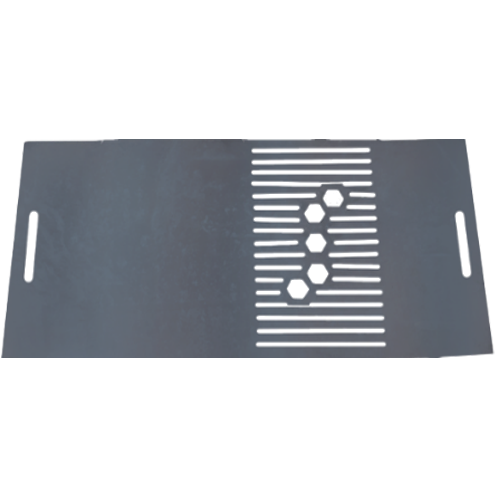 HEXAGON FIRE PIT GRILL PLATE RAW 4mm MILD STEEL