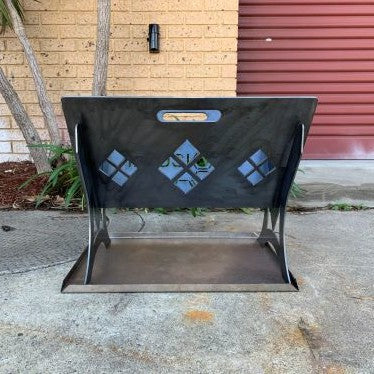 PORTABLE FIRE PIT - DIAMONDS 4mm MILD STEEL