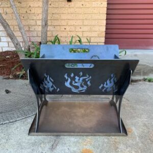PORTABLE FIRE PIT - FLAMES 4mm MILD STEEL