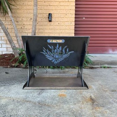 PORTABLE FIRE PIT - FLOWER 4mm MILD STEEL