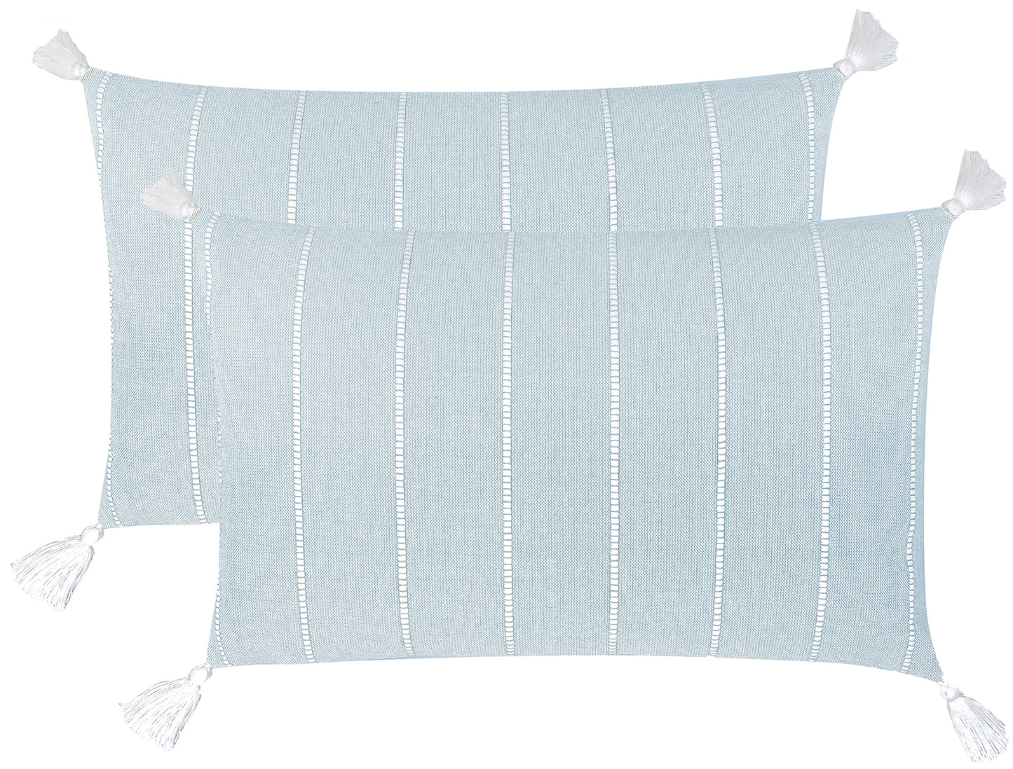 JESSY COTTON CUSHION 50x30cm - LIGHT BLUE