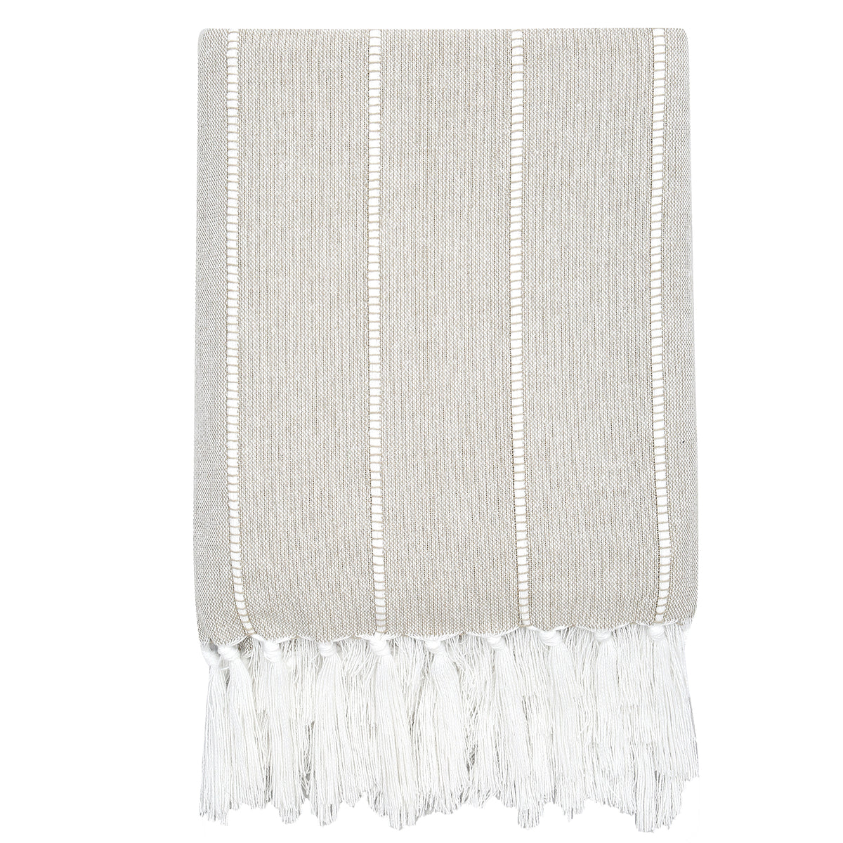 JESSY COTTON THROW 130x200cm - TAUPE