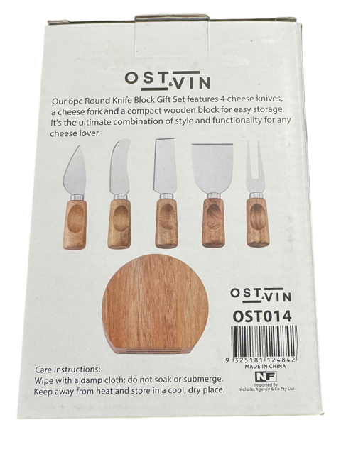 5pce ROUND KNIFE BLOCK GIFTSET