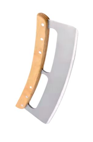 PIZZA CUTTER WOODEN HANDLE