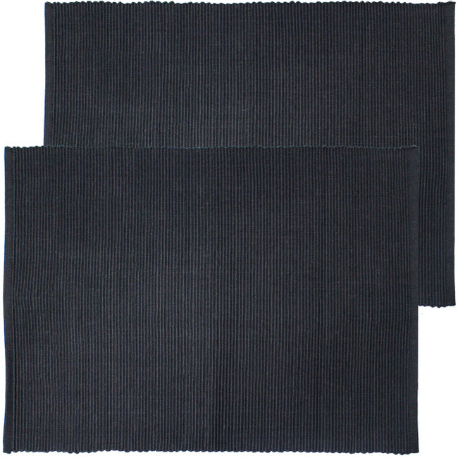 UNE PLACEMAT 33x45cm S/2 - BLACK