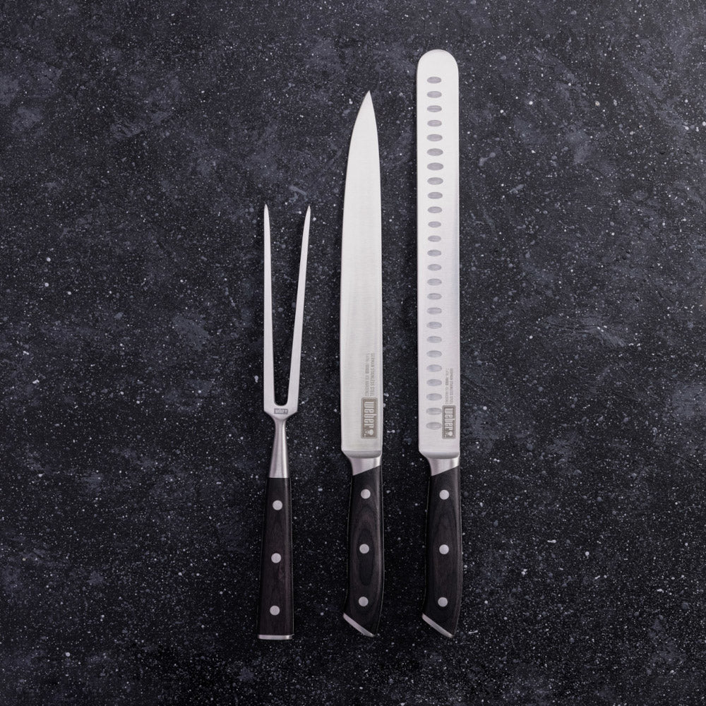 WEBER CARVING KNIFE SET 3PCE