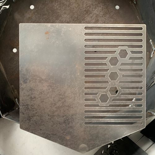 OCTAGON FIRE PIT GRILL PLATE RAW 8mm MILD STEEL
