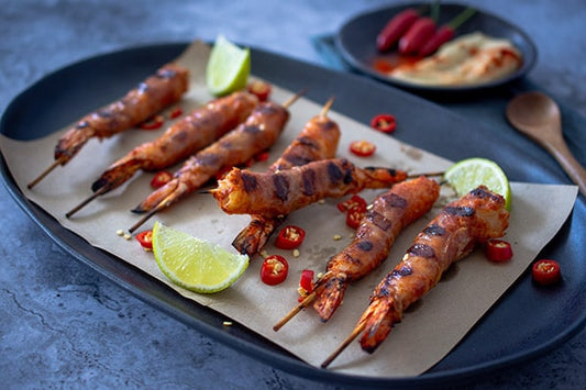 Prosciutto Wrapped Firecracker Prawns
