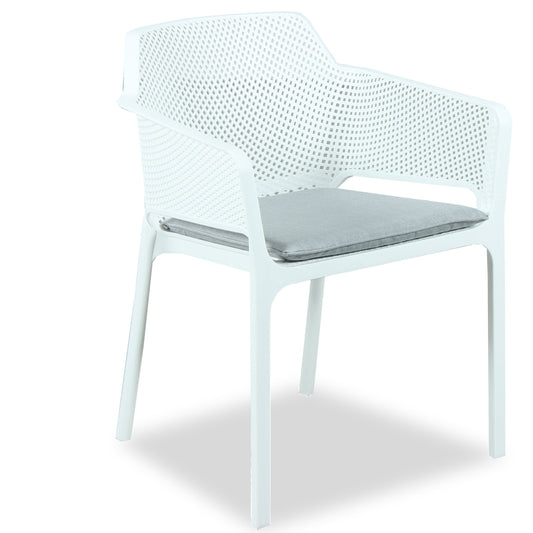 BAILEY RESIN DINING CHAIR W/ARMS
