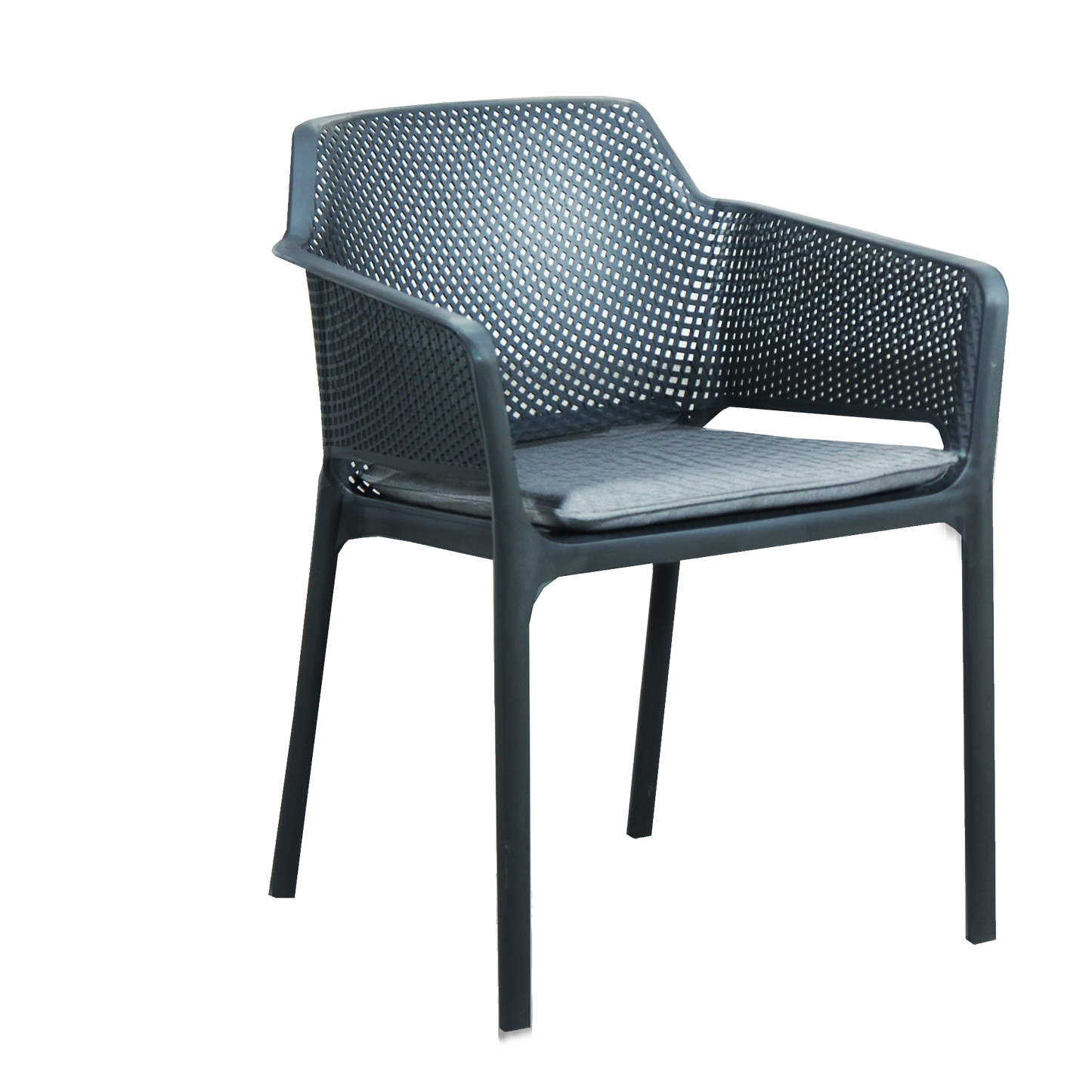 BAILEY RESIN DINING CHAIR W/ARMS