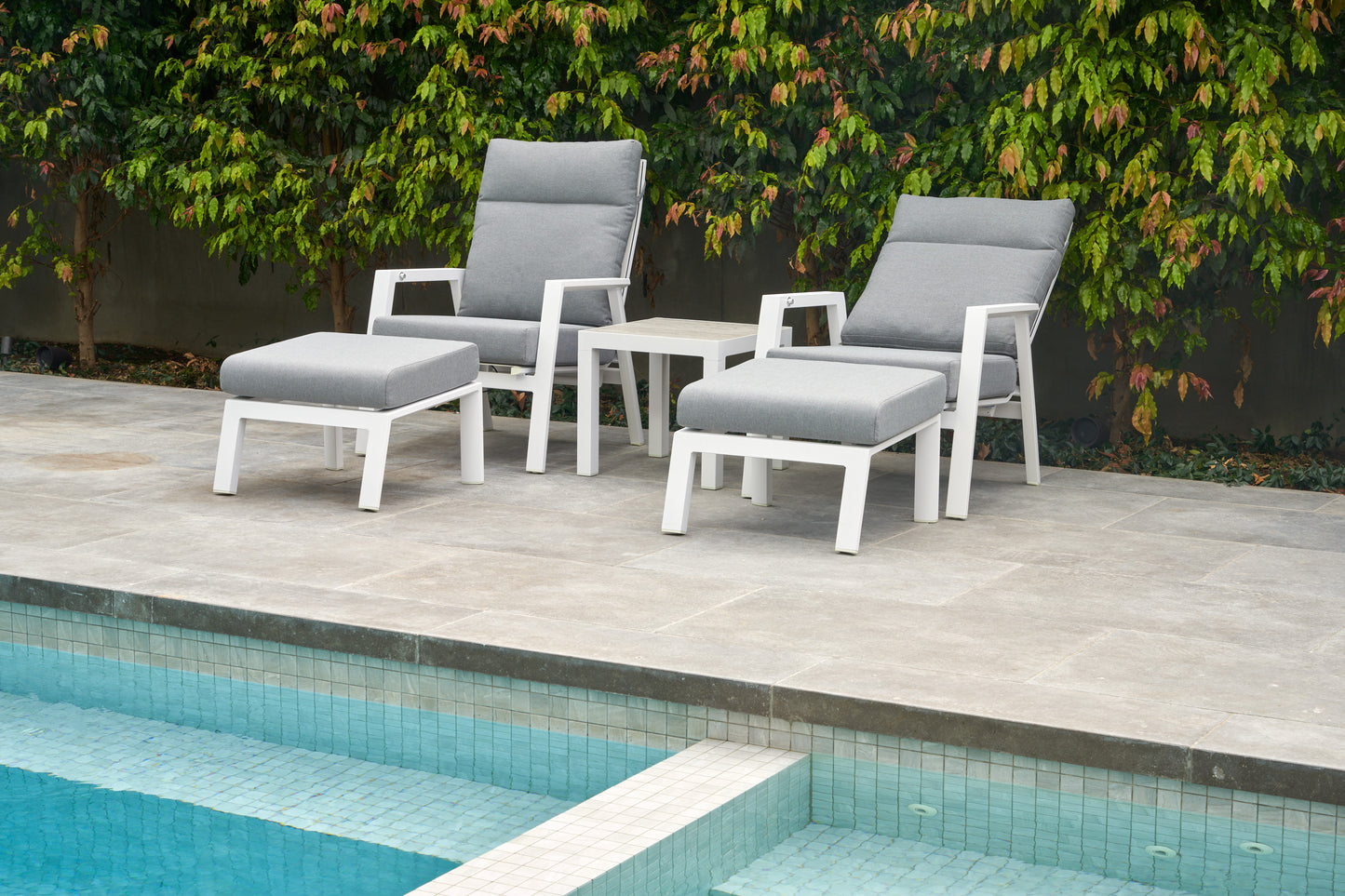 BALLINA RECLINING SINGLE LOUNGE - WHITE