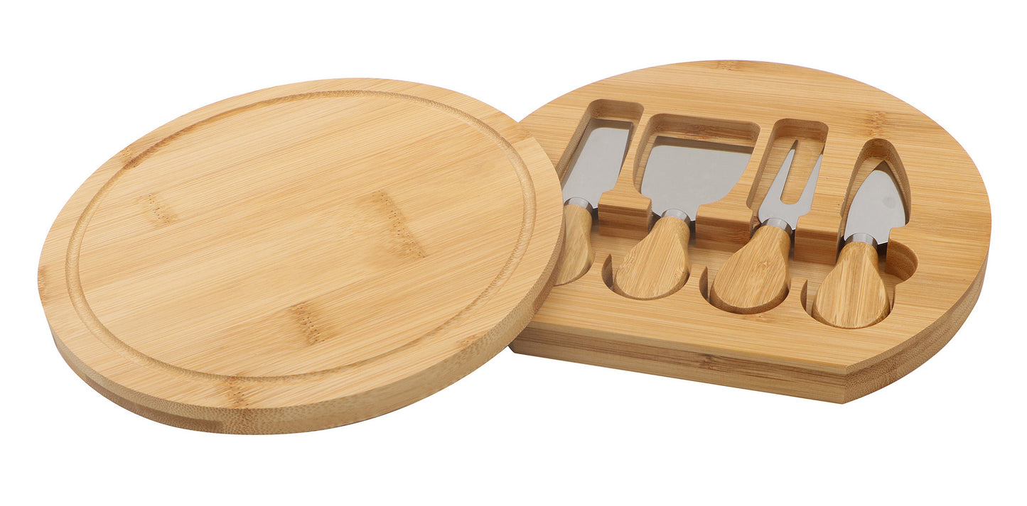 ROUND BAMBOO CHEESEBOARD PACK