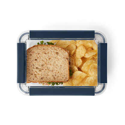 Top  view of the Yeti Food Storage - Large with a sandwich and chips inside
