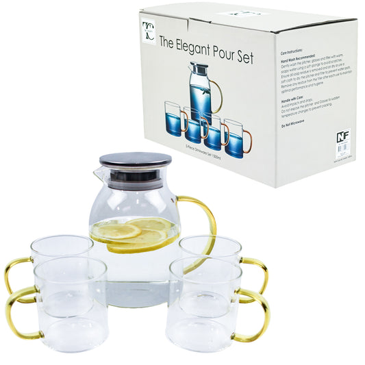The Elegant Pour Set - 5-piece drinkware set