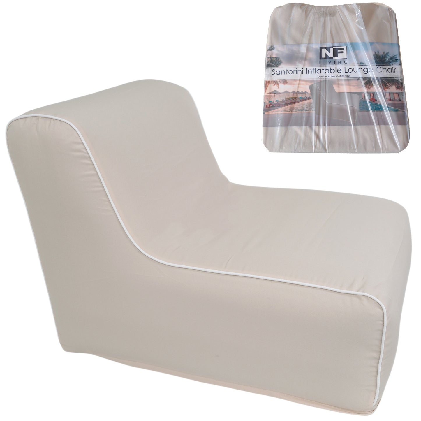 OUTDOOR INFLATABLE SEAT 90x60x70cm - TAUPE