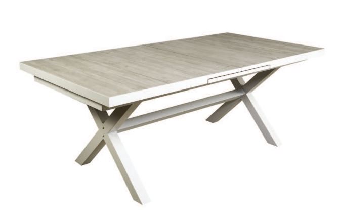 MEMPHIS CERAMIC EXTENSION TABLE - WHITE