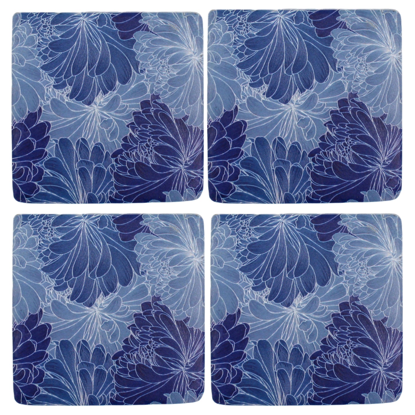 GARDEN GLAM RESIN COASTER S/4