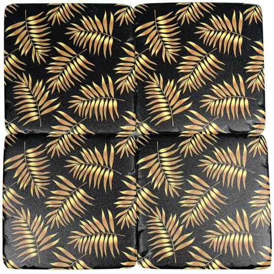 FRONDZ ONLY RESIN COASTER S/4