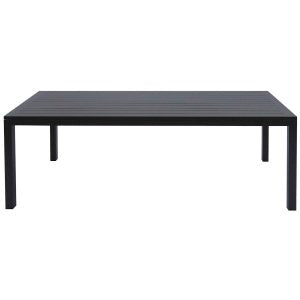 RIVER 150 x 75.5CM SLAT ALUMINIUM DINING TABLE - CHARCOAL