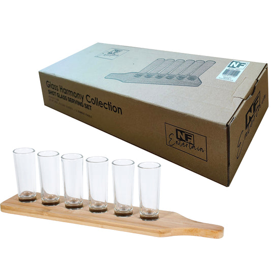 Glass Harmony Collection - 7pce Shot Glass Serving Set