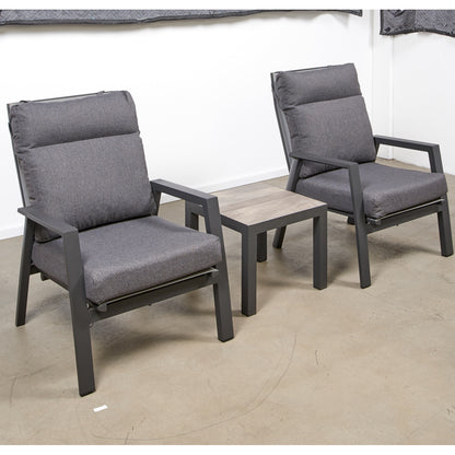 BALLINA RECLINING SINGLE LOUNGE - CHARCOAL
