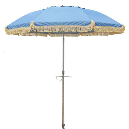 PREMIUM FRINGE BEACH UMBRELLA 210cm