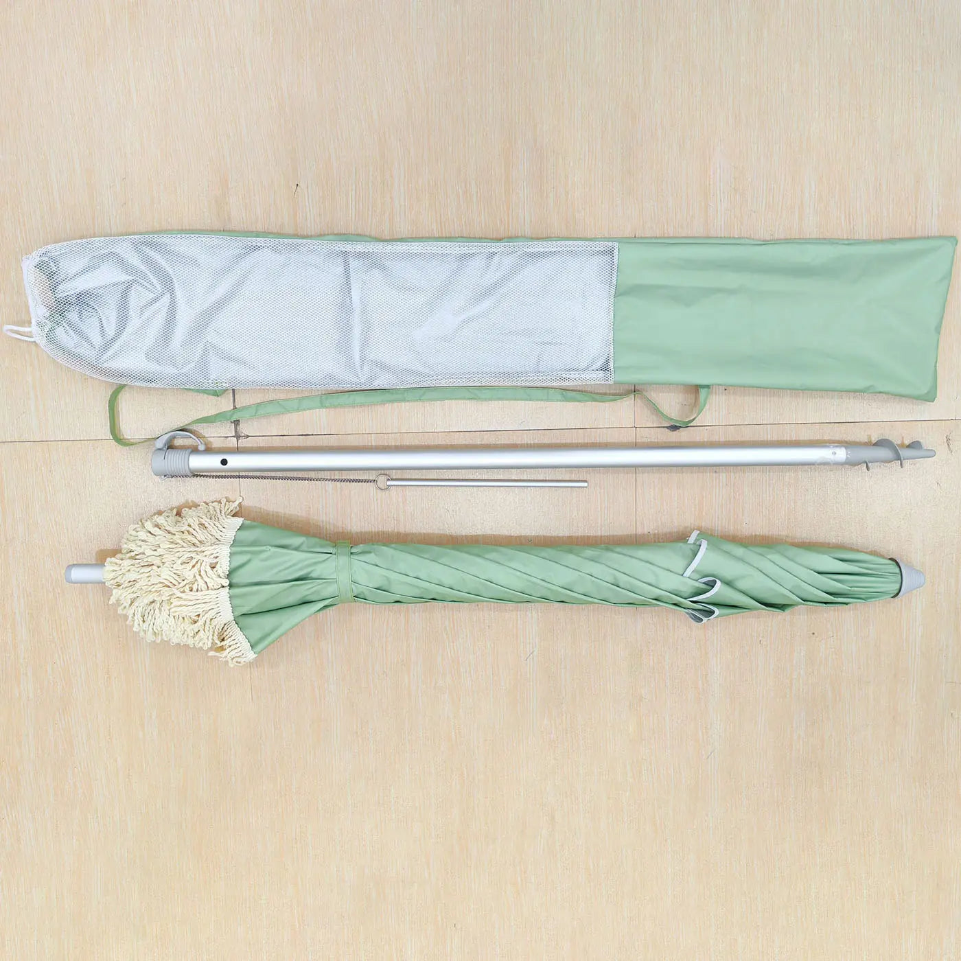 PREMIUM FRINGE BEACH UMBRELLA 210cm
