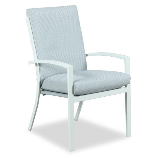 MATZO HIGHBACK DINING CHAIR W/CUSHION - WHITE