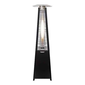 outdoor furniture specialists gasmate stellar black pyramid flame heater