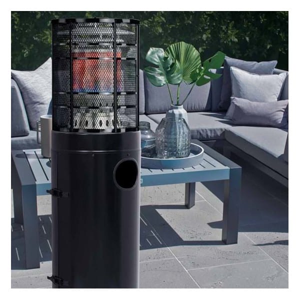 gasmate stellar stainless steel area heater outdoor furniture perth close up
