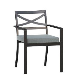 BRIDGEPORT ALUMINIUM DINING CHAIR - BLACK