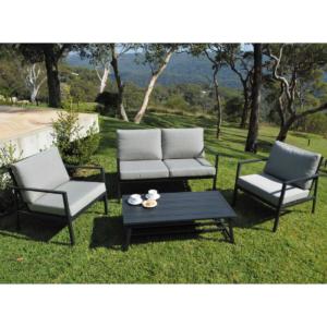 ELEMENT 4PCE CASUAL SETTING - CHARCOAL - FLOOR STOCK