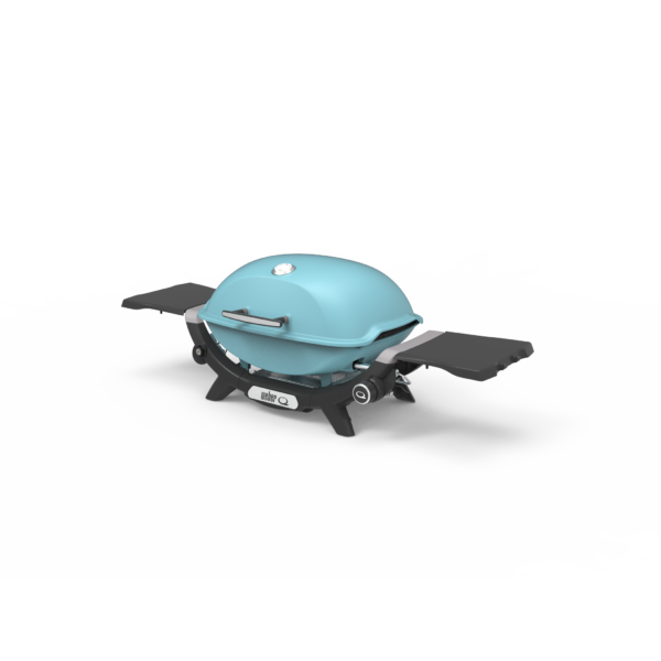 Weber Q2200N Sky Blue LPG Rotated
