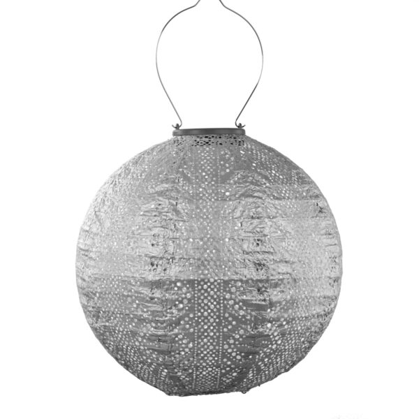 Lumiz Solar Lantern Round 30 Silver