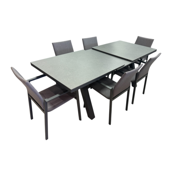 ATLANTA SINTERED STONE EXT TABLE - CHARCOAL - Image 5