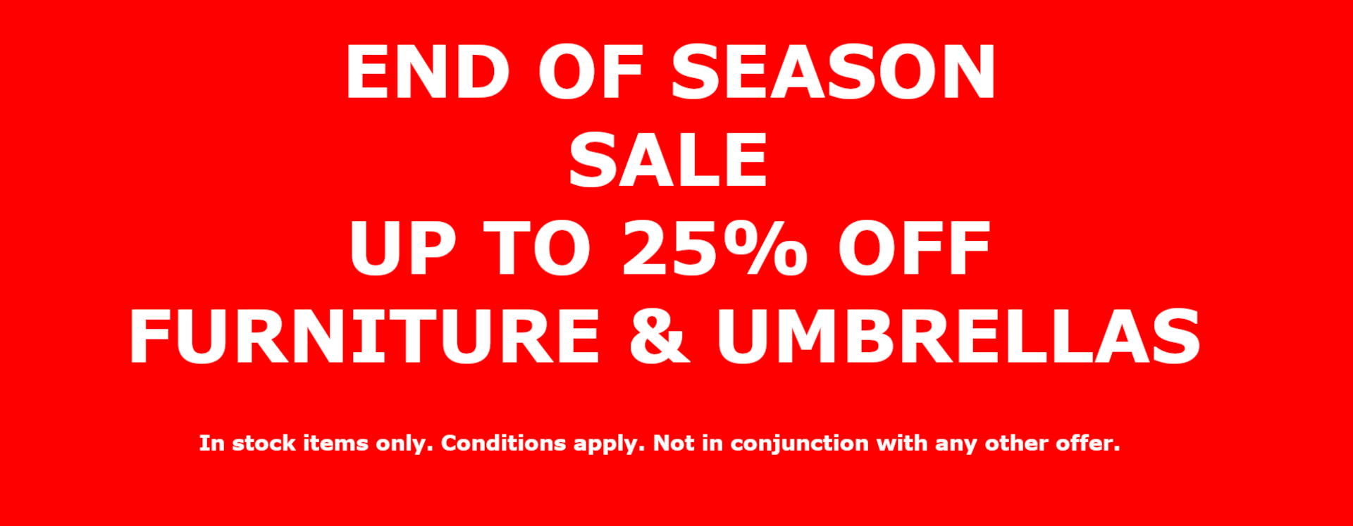 Oasis End of Season Sale